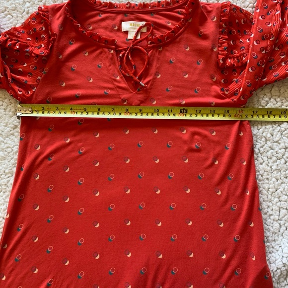 ANTHROPOLOGIE Maeve Polka Dot Balloon Sleeve Top - Picture 11 of 12